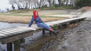 Mud Walking In Rubberboots