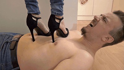 Many Different Shoes Tried Out For Trampling