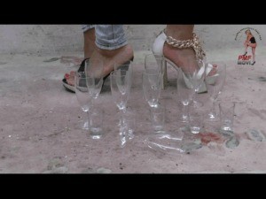 Champagne Glasses Under High Heels